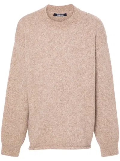 JACQUEMUS INTARSIA-KNIT LOGO SWEATER