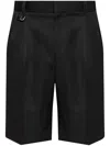 Jacquemus Tailored Bermuda Shorts In Wool In Black  