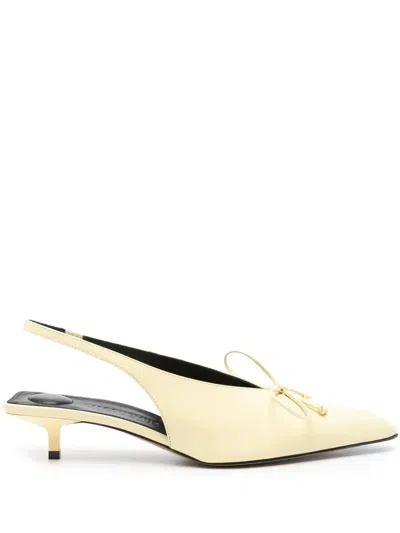 Jacquemus Les Slingbacks Cubisto Basses Slingback Pumps In Yellow