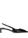 Jacquemus 40mm Duelo Crocodile-effect Pumps In Black