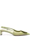 Jacquemus 40mm The Low Duelo Slingback Pumps In Green