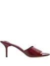 Jacquemus 70mm Cubisto Leather Sandals In Burgundy