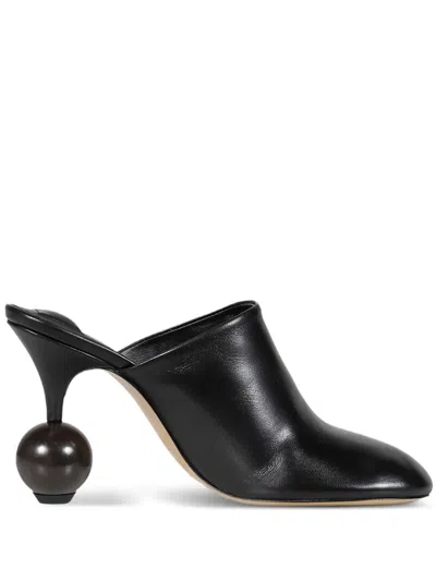 Jacquemus スフィアヒール レザーミュール 90mm In Black