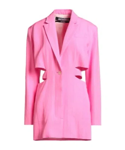 Jacquemus A Cutout Suit Dress In Pink
