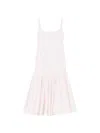 Jacquemus Agave Flared Midi Dress With Square Neckline In Pink