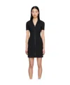 Jacquemus La Robe Tangelo Stretch Wool Mini Dress In Black