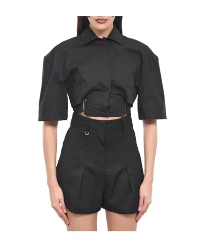 Jacquemus A Short Sleeved Shirt In Black