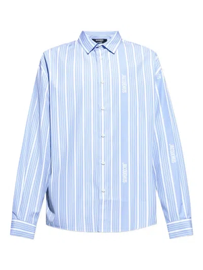 Jacquemus A Simon Striped Shirt In Blue
