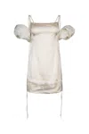 Jacquemus Satin Puff Sleeve Dress