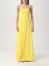 Jacquemus Bustier Long Dress In Yellow