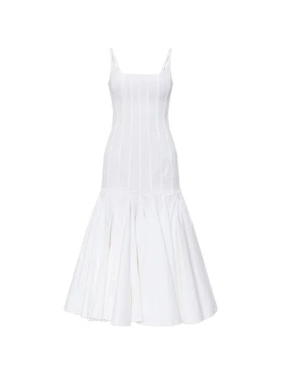 JACQUEMUS Agave midi dress in white cotton JACQUEMUS