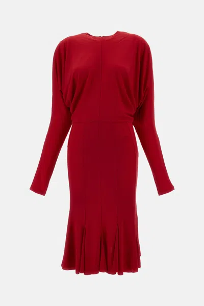 Jacquemus Abito Midi La Robe Losange In Red