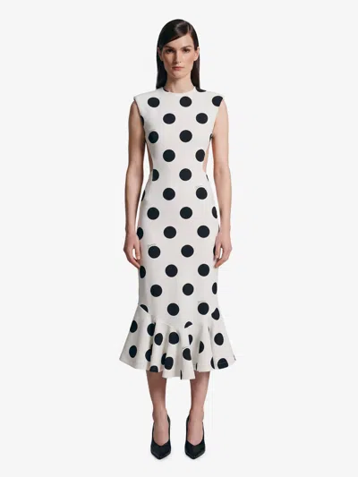 Jacquemus Abito Midi Palmier A Pois In White