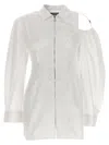 Jacquemus Les Sculptures Dropped Shoulder La Mini Robe Chemisier Dress In White