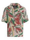 Jacquemus Mens La Chemise Fonccio Graphic-print Cotton Shirt Abstract Vegetal Pi In Green