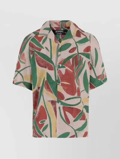 JACQUEMUS ABSTRACT PRINT SHORT SLEEVE SHIRT