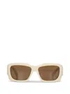 Jacquemus Wide Rectangular Sunglasses In Beige