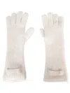 Jacquemus Grosgrain Wool Gloves In White