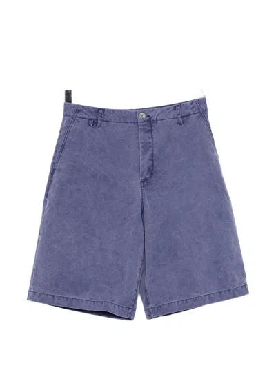 Jacquemus Acid-wash Shorts In Blue