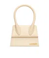 Jacquemus Le Chiquito Moyen Leather Handbag In Nude