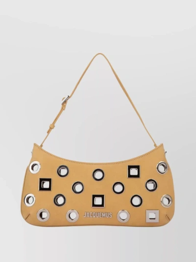 JACQUEMUS ADJUSTABLE STRAP CURVED BASE SHOULDER BAG