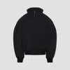 Jacquemus Stretch Cotton Blend Jacket With Zip And High Collar In Black