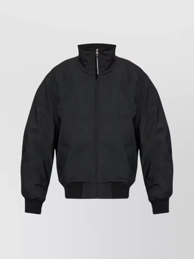 Jacquemus Aero Padded High Collar Bomber Jacket In Black