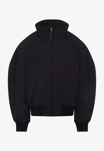 Jacquemus Aero Zip-up Bomber Jacket In Black