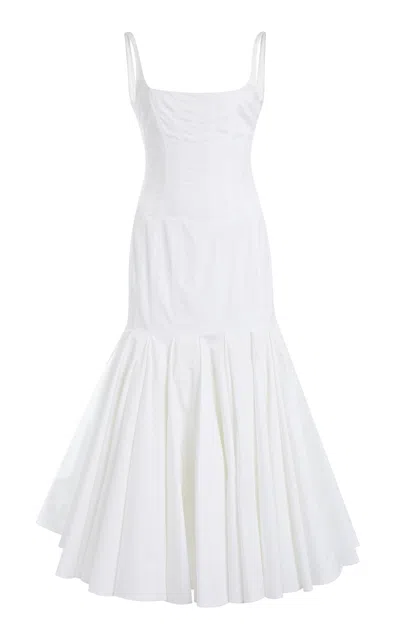 JACQUEMUS AGAVE COTTON-BLEND MIDI DRESS