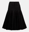 Jacquemus La Jupe Agave Pleated Poplin Midi Skirt In Black