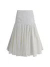 Jacquemus Triana Pleated Cotton-poplin Midi Skirt