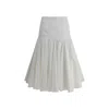 Jacquemus Flared High-waisted Midi Skirt With Distinctive Metal Loop