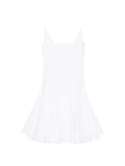 Jacquemus Agave Panelled Flared Mini Dress In White