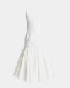 Jacquemus La Robe Agave White Sleeveless Long Dress With Square Neck And Flared Hem In Cotton Blend Woman In White