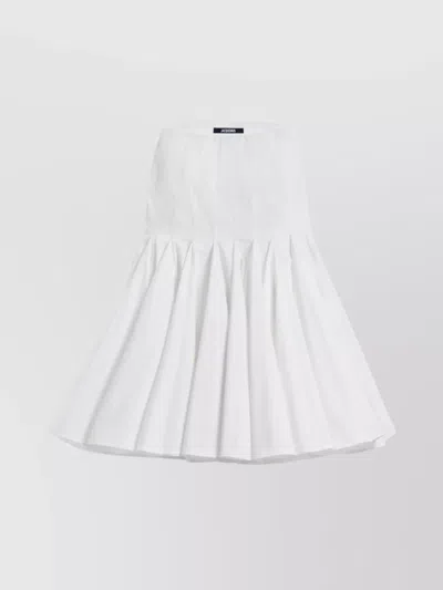JACQUEMUS AGAVE PLEATED HIGH-WAISTED SKIRT