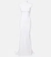 Jacquemus Alba Crêpe Jersey Maxi Dress In White