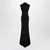 Jacquemus Womens Black La Robe Alba Cap-sleeves Stretch-woven Maxi Dress In Black