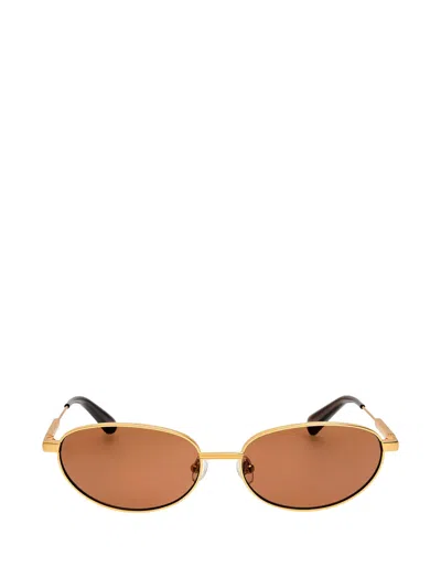 Jacquemus Alba Pilot-frame Sunglasses In 골드 톤