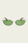 Jacquemus Alba Sunglasses In Silver In Gold