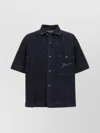 Jacquemus 'de Nîmes' Blue Shirt With Embroidered Logo On The Front