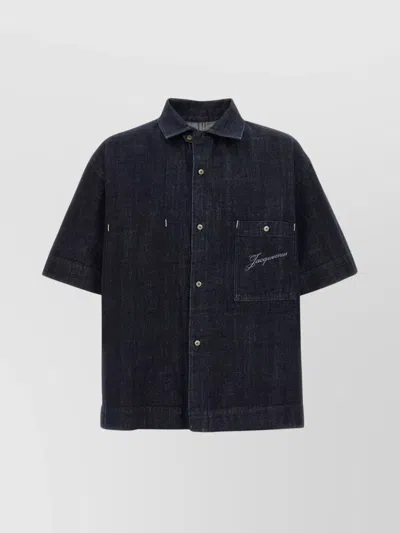 JACQUEMUS ALOE CHEST POCKET DENIM SHIRT