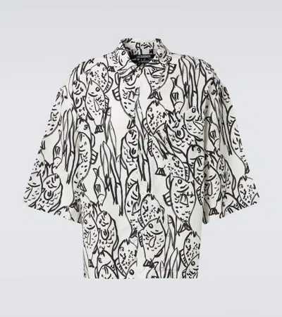 JACQUEMUS ALOE PRINTED POPLIN SHIRT