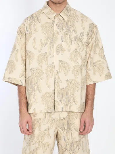Jacquemus Aloe Shirt Banana Motif In Neutral