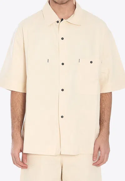 Jacquemus Aloe Short-sleeved Shirt In Beige
