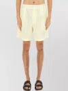 Jacquemus Aloe Striped Pattern Elastic Waistband Shorts In Neutral