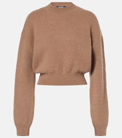 Jacquemus Alpaca And Wool-blend Sweater In Beige