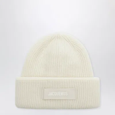 Jacquemus Alpaca Blend Grosgrain Mini Beanie In Pink