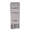 Jacquemus Alpaca-blend Moisson Scarf In Gray