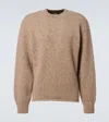 Jacquemus Logo Detailed Knitted Sweater In Beige