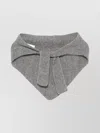Jacquemus Alpaca Scarf With Knot Detail And Ribbed Texture In Blue